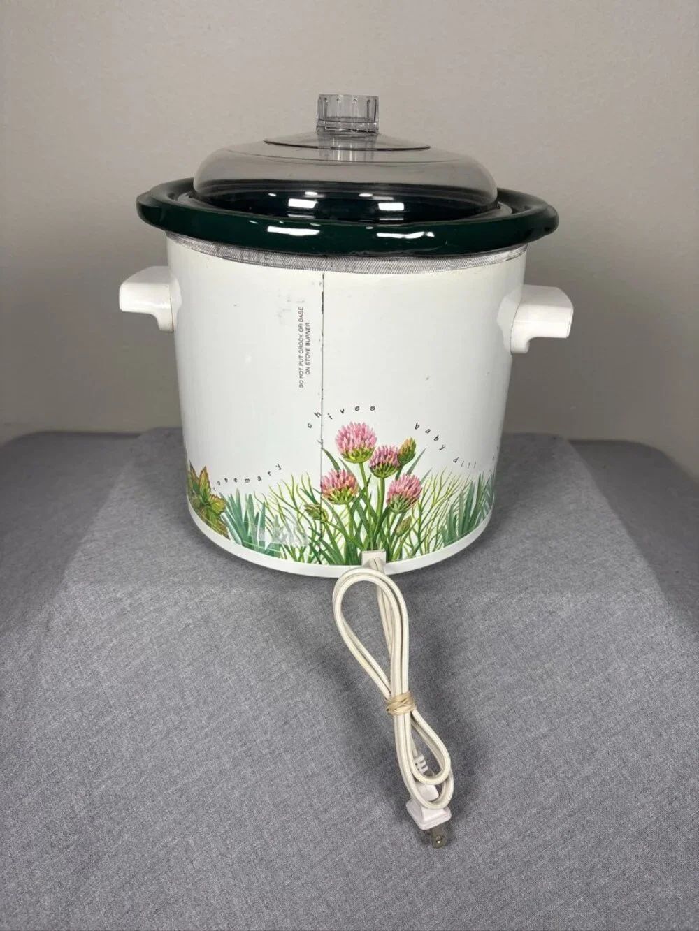 Rival Crock-Pot Stoneware Slow Cooker Herb Garden Floral Design 5 Qt